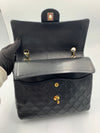 Sold-CHANEL Classic Lambskin Double Chain Double Flap Medium Square Bag Black / Gold Hardware