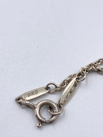 Sold-Tiffany 
Co 925 Silver Elsa Peretti Large Size Infinity Cross Pendant Necklace