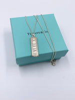 Tiffany 
Co 925 Silver Atlas Collection Bar with Necklace