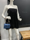 CHANEL Denim Blue Pearl Crush Mini Vanity Camera Bag in Aged Gold Hardware