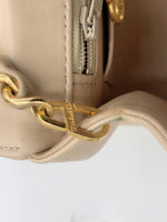 Sold-CHANEL Vintage Lambskin Single Flap Bag Beige/gold hardware