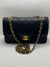 CHANEL Lambskin Small Black Classic Double Flap Bag Gold Hardware