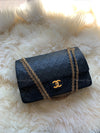 Sold-CHANEL Classic Lambskin Vintage Medium Flap Bag Black / Gold Hardware with Bijoux Chain