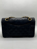 CHANEL Lambskin Small Black Classic Double Flap Bag Gold Hardware