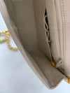 Sold-CHANEL Classic Lambskin Chain Mini Square Flap Bag White/ Gold hardware