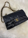 CHANEL Lambskin Small Black Classic Double Flap Bag Gold Hardware