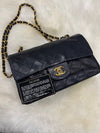 CHANEL Lambskin Small Black Classic Double Flap Bag Gold Hardware