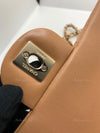 Sold-CHANEL Lambskin Mini Rectangular with Top Handle Caramel Beige / Gold Hardware