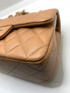 Sold-CHANEL Lambskin Mini Rectangular with Top Handle Caramel Beige / Gold Hardware