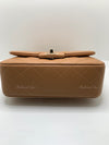 Sold-CHANEL Lambskin Mini Rectangular with Top Handle Caramel Beige / Gold Hardware