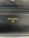 Sold-CHANEL Camelia Embossed Wallet-on-the-chain WOC Crossbody Bag - Black