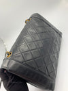 CHANEL Lambskin Vintage Single Chain Single Flap Crossbody Bag Black/gold Diana