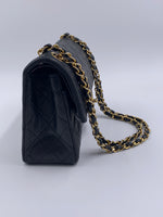 Sold-CHANEL Classic Lambskin Double Chain Double Small Flap Bag black/gold