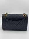 Sold-CHANEL Classic Lambskin Double Chain Double Small Flap Bag black/gold