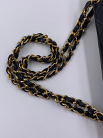 Sold-CHANEL Classic Lambskin Double Chain Double Small Flap Bag black/gold