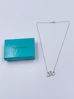 Sold-Tiffany 
Co Silver 925 Triple Open Hearts Necklace