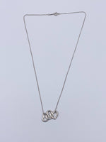 Sold-Tiffany 
Co Silver 925 Triple Open Hearts Necklace