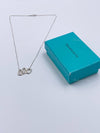 Sold-Tiffany 
Co Silver 925 Triple Open Hearts Necklace