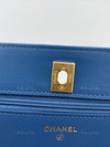 CHANEL Blue Denim Wallet-on-the-chain WOC Pearl Crush Crossbody Flap Bag