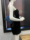 CHANEL Blue Denim Wallet-on-the-chain WOC Pearl Crush Crossbody Flap Bag