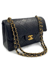 Sold-CHANEL Classic Lambskin Double Chain Double Small Flap Bag black/gold