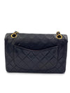 Sold-CHANEL Classic Lambskin Double Chain Double Small Flap Bag black/gold