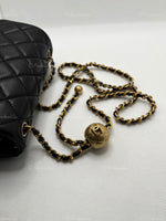 Sold-CHANEL Black Lambskin Mini Square Pearl Crush Flap Bag