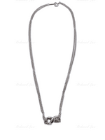 Sold-Tiffany 
Co 925 Silver Infinity Pendant with Double Chain Necklace