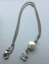 Sold-CHANEL CC Rhinestones Necklace with Pearl