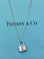 Sold-Tiffany 
Co 925 Silver 1837 Lock with Necklace