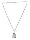 Sold-Tiffany 
Co 925 Silver 1837 Lock with Necklace