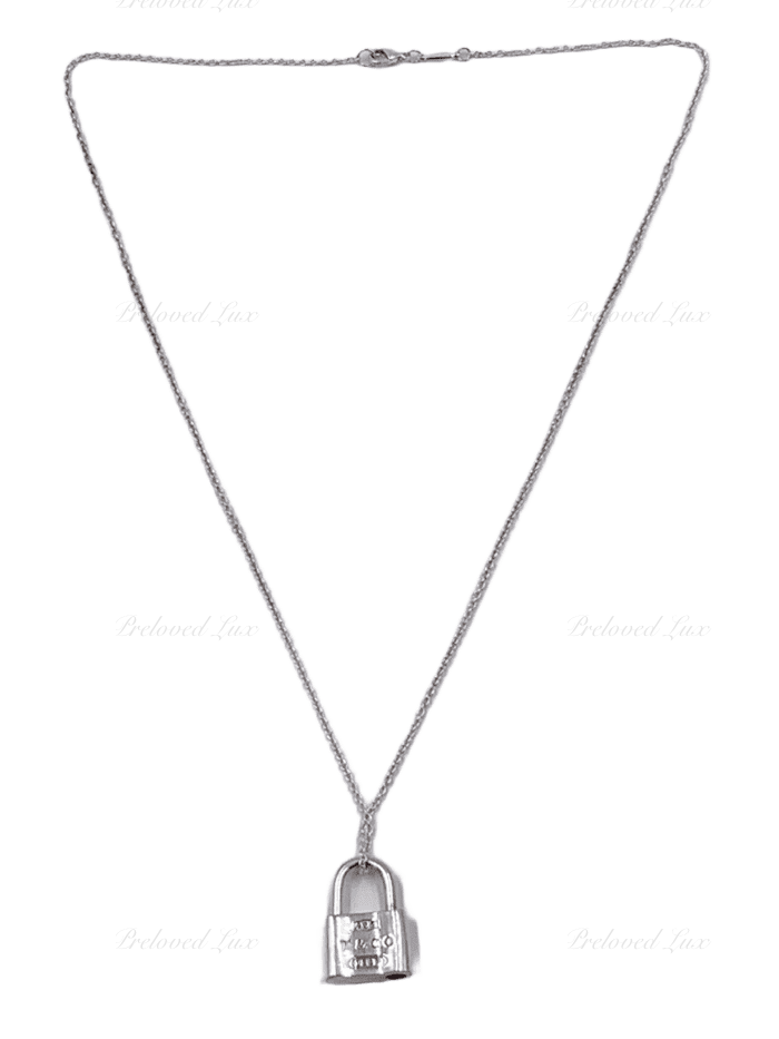 Sold-Tiffany 
Co 925 Silver 1837 Lock with Necklace