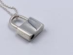 Sold-Tiffany 
Co 925 Silver 1837 Lock with Necklace