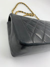 Sold-CHANEL Lambskin Medium Diana Single Chain Single Flap Bag Black/gold