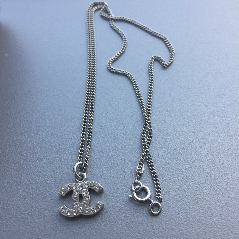 Sold - CHANEL CC Rhinestones Necklace