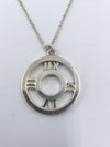 Sold-Tiffany 
Co 925 Silver Atlas Collection Medallion Pendant Necklace