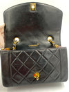 Sold-CHANEL Lambskin Small Diana Single Chain Single Flap Bag Black/gold