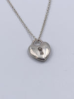 Tiffany 
Co 925 Silver Lock Necklace