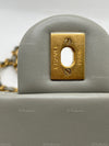 Sold-CHANEL Grey Lambskin Mini Rectangular Pearl Crush Flap Bag