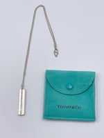 Sold-Tiffany 
Co 925 Silver 1837 Bar Pendant with Necklace