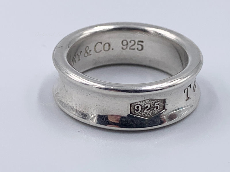 Sold-Tiffany 
Co 925 Silver 1837 Ring Size 6