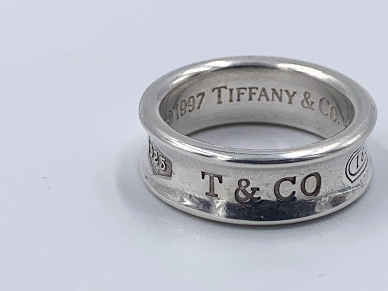 Sold-Tiffany 
Co 925 Silver 1837 Ring Size 6