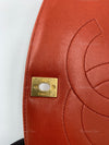 CHANEL Orange Red Lambskin Reissue Medium Diana Flap Crossbody Bag Gold hardware