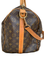 Sold-LOUIS VUITTON Monogram Keepall Bandoulière 55 with Strap Travel Bag