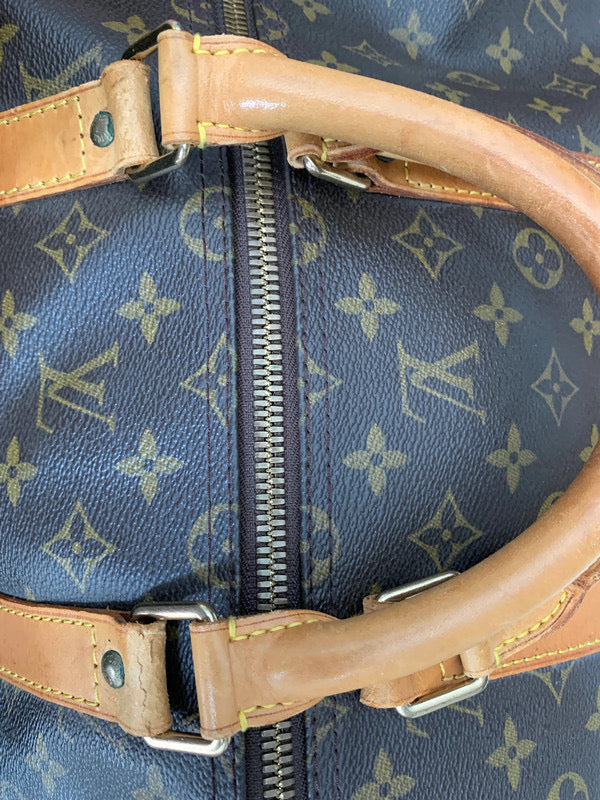 Sold-LOUIS VUITTON Monogram Keepall Bandoulière 55 with Strap Travel Bag