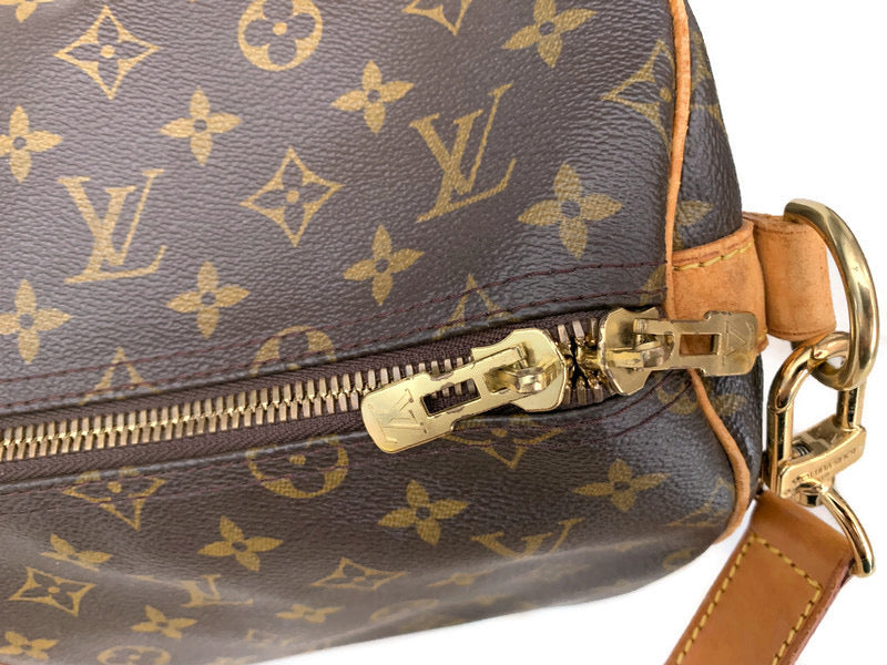 Sold-LOUIS VUITTON Monogram Keepall Bandoulière 55 with Strap Travel Bag