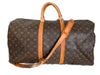 Sold-LOUIS VUITTON Monogram Keepall Bandoulière 55 with Strap Travel Bag