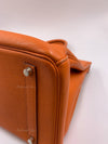 HERMES Birkin 35 Clemence Leather Orange Palladium hardware