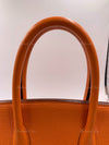 HERMES Birkin 35 Clemence Leather Orange Palladium hardware