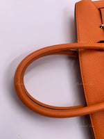 HERMES Birkin 35 Clemence Leather Orange Palladium hardware